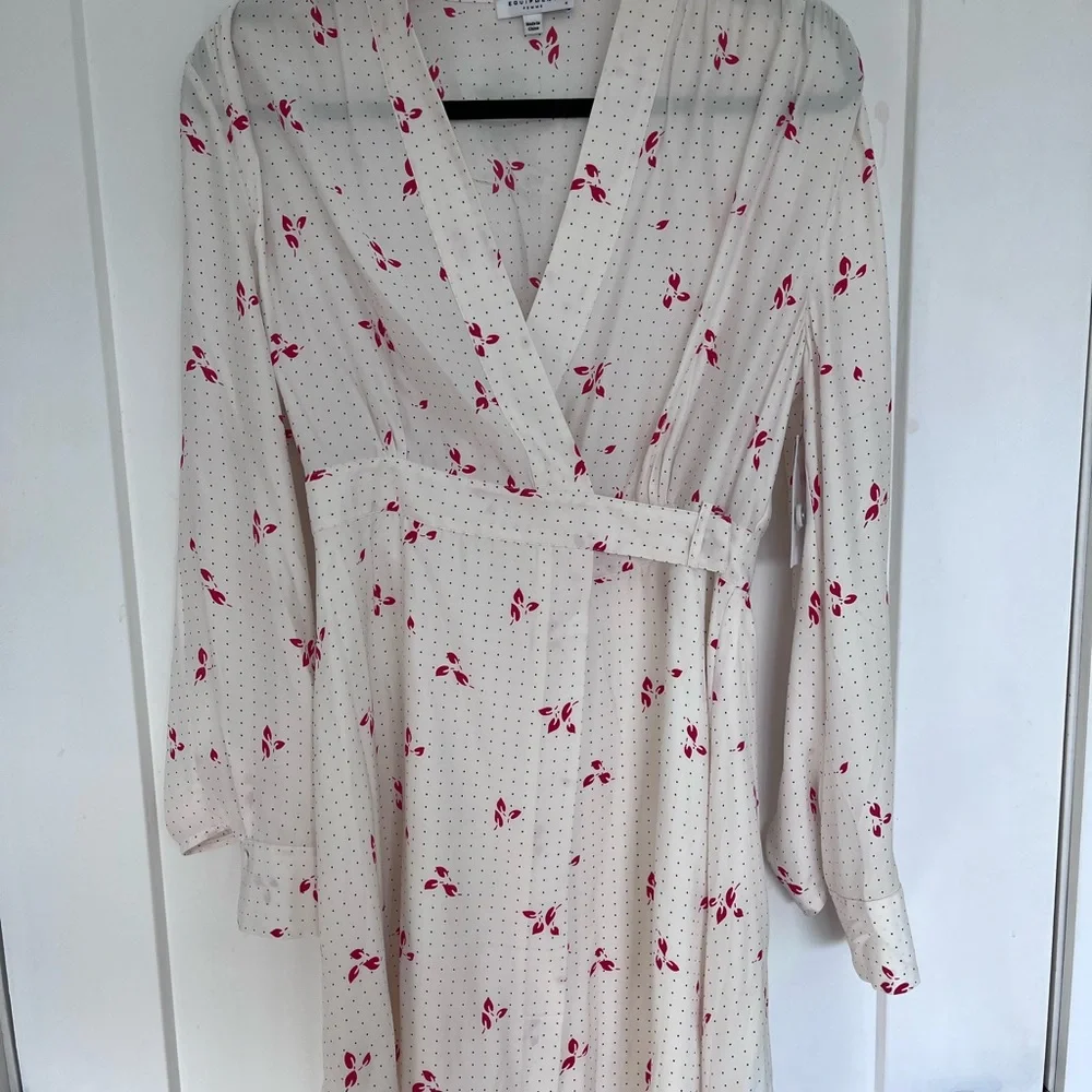 Equipment long sleeve printed silk dress - 4 - Picture 1 of 4